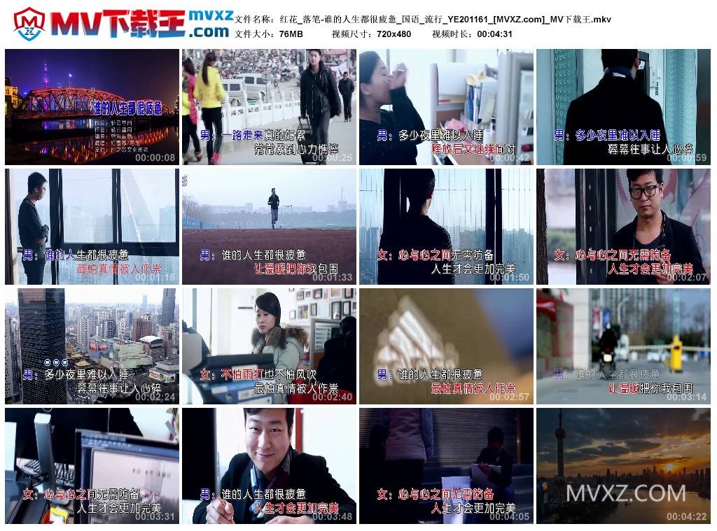 红花_落笔-谁的人生都很疲惫_国语_流行_YE201161